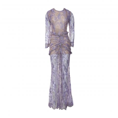 Sell Alessandra Rich Metallic Lace Dress Purple HuntStreet